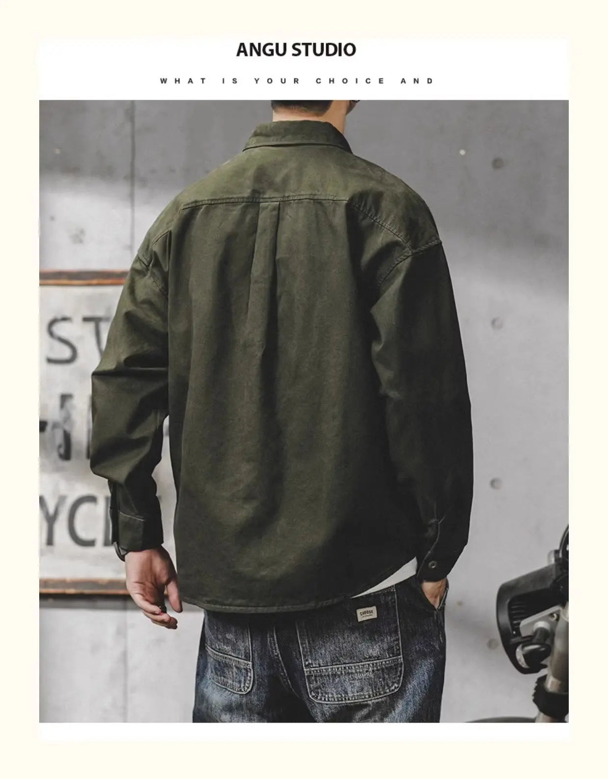 Camisa Hombre Trabajo Workwear - Manga Larga Casual Resistente Oficina Outdoor Primavera Otoño Tendencia Japonesa