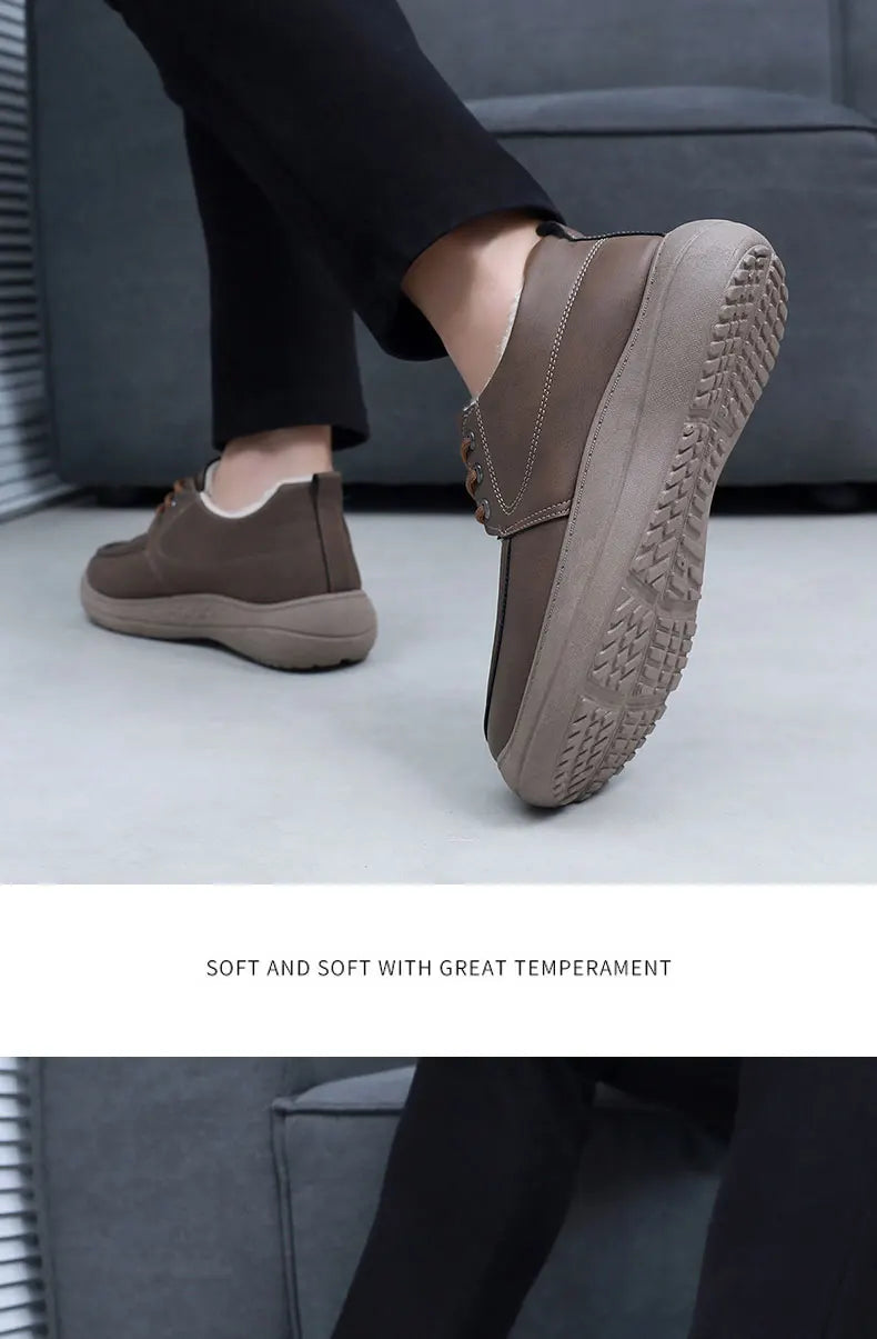 Zapatos Hombre Casual Algodón 2025 - Invierno Fashion Versátiles Cálidos Cómodos Antideslizantes Resistentes