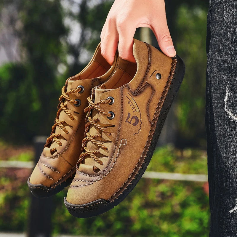 Zapatos Hombre Cuero Casual - Outdoor Mocasines Antideslizantes Tobillo