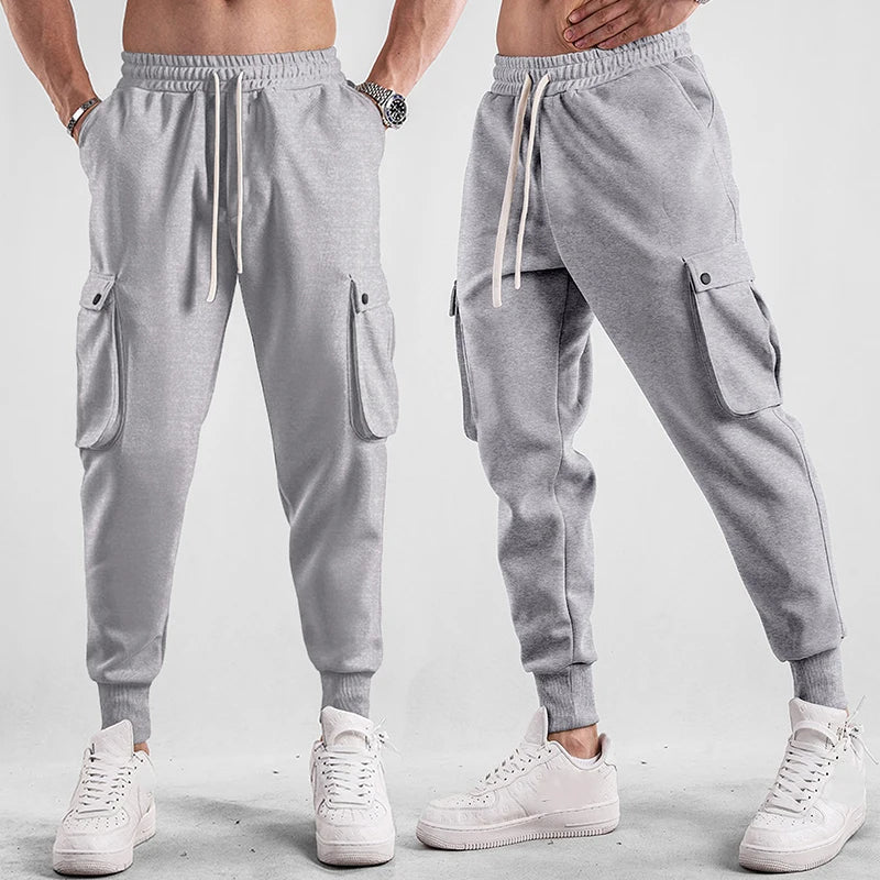 Pantalones Jogging Hombre Térmicos Cargo - Bolsillos Otoño Invierno Cálidos