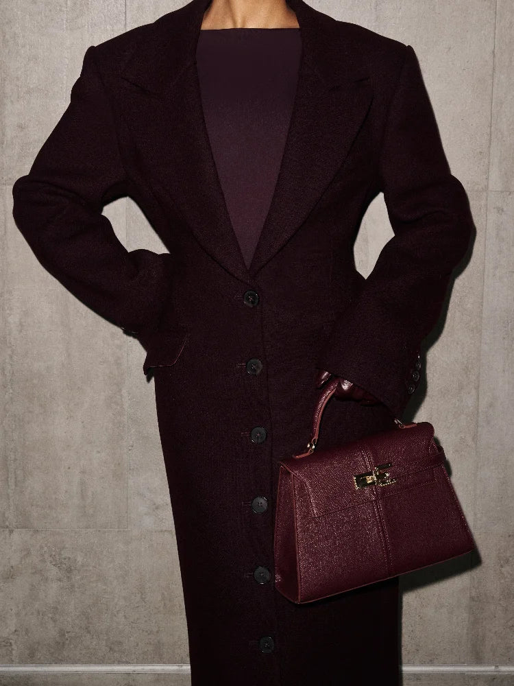 Abrigo Largo Mujer Elegante - Chaqueta Maxi Invierno 2025