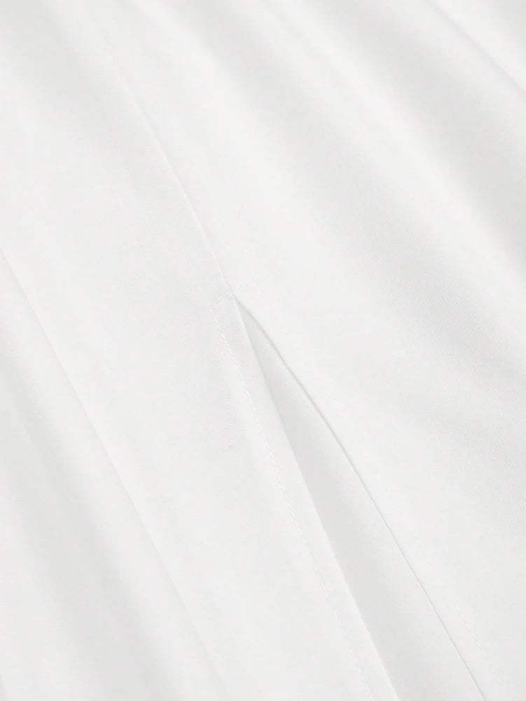 Vestido Mujer Francés Sin Tirantes - Vestido Largo Cintura Alta Elegante