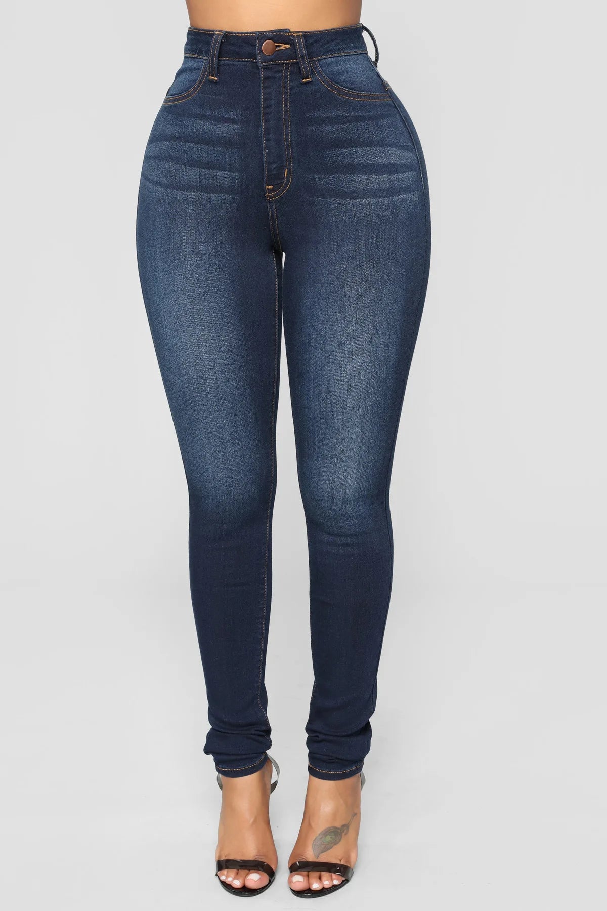 Jeans Skinny Mujer Cintura Alta - Pantalón Denim Elástico Sexy