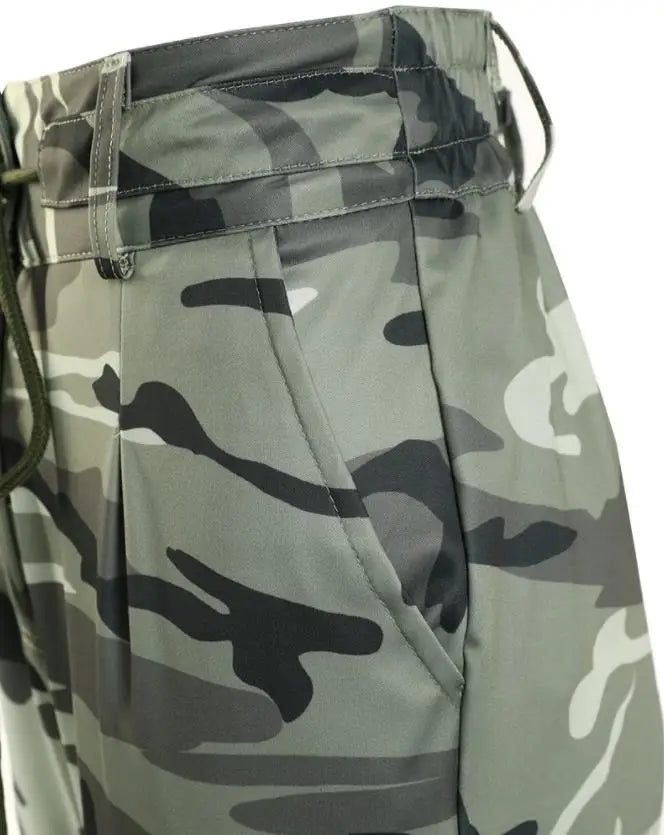 Pantalón Cargo Mujer Camuflaje - Pantalón Primavera Cintura Alta