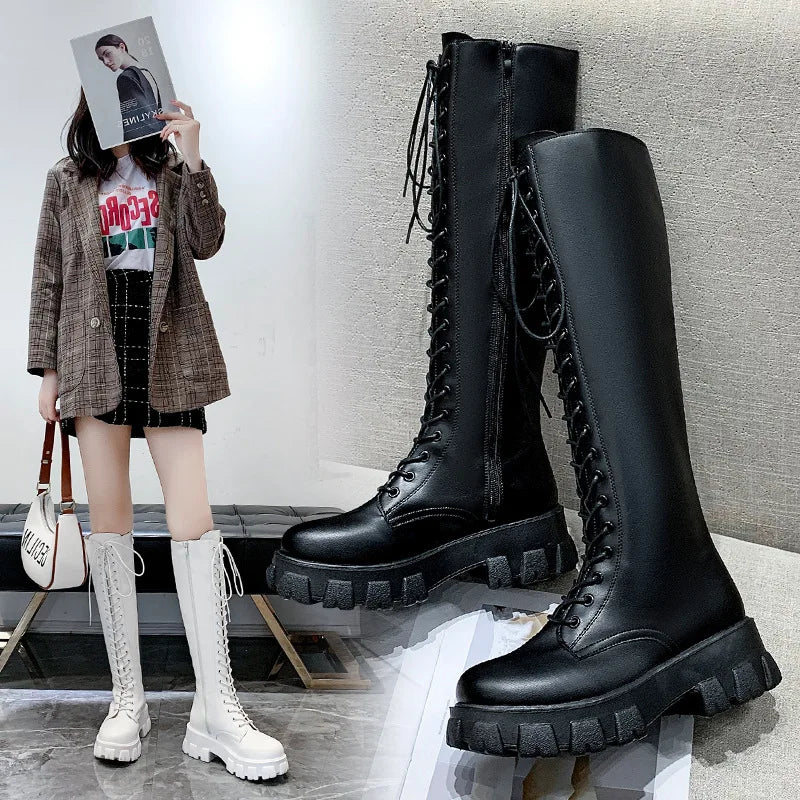 Botas Altas Mujer 2025 Nuevas - Fashion Casual Antideslizantes Plataforma