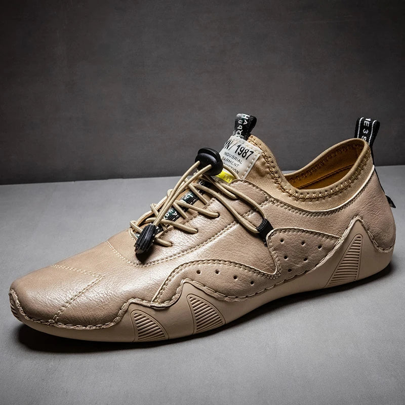 Sneakers Cuero Hombre Conducción 2024 - Casual Fashion Impermeables Luxury Mocasines Vestir