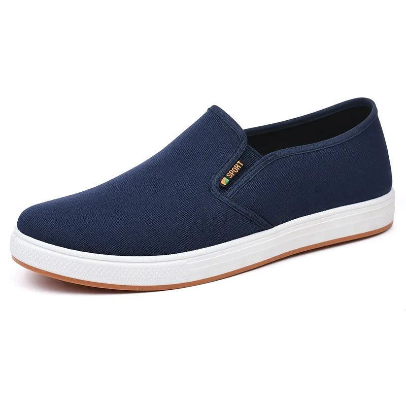 Sneakers Canvas Hombre Slip-On - Zapatillas Casual Vulcanizadas Ligeras Sin Cordones