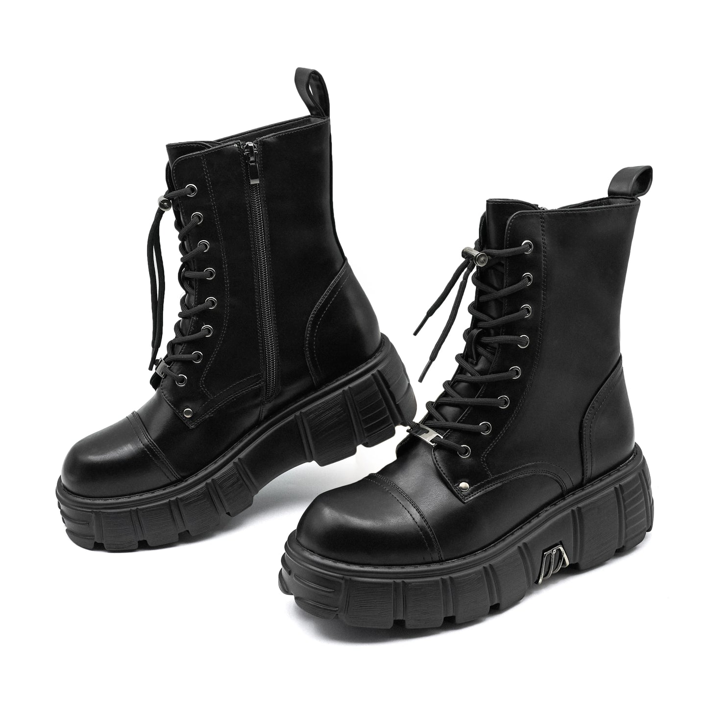 Botas Tobillo Mujer 2024 Punk Plataforma - Rock Cordones Retro Chunky
