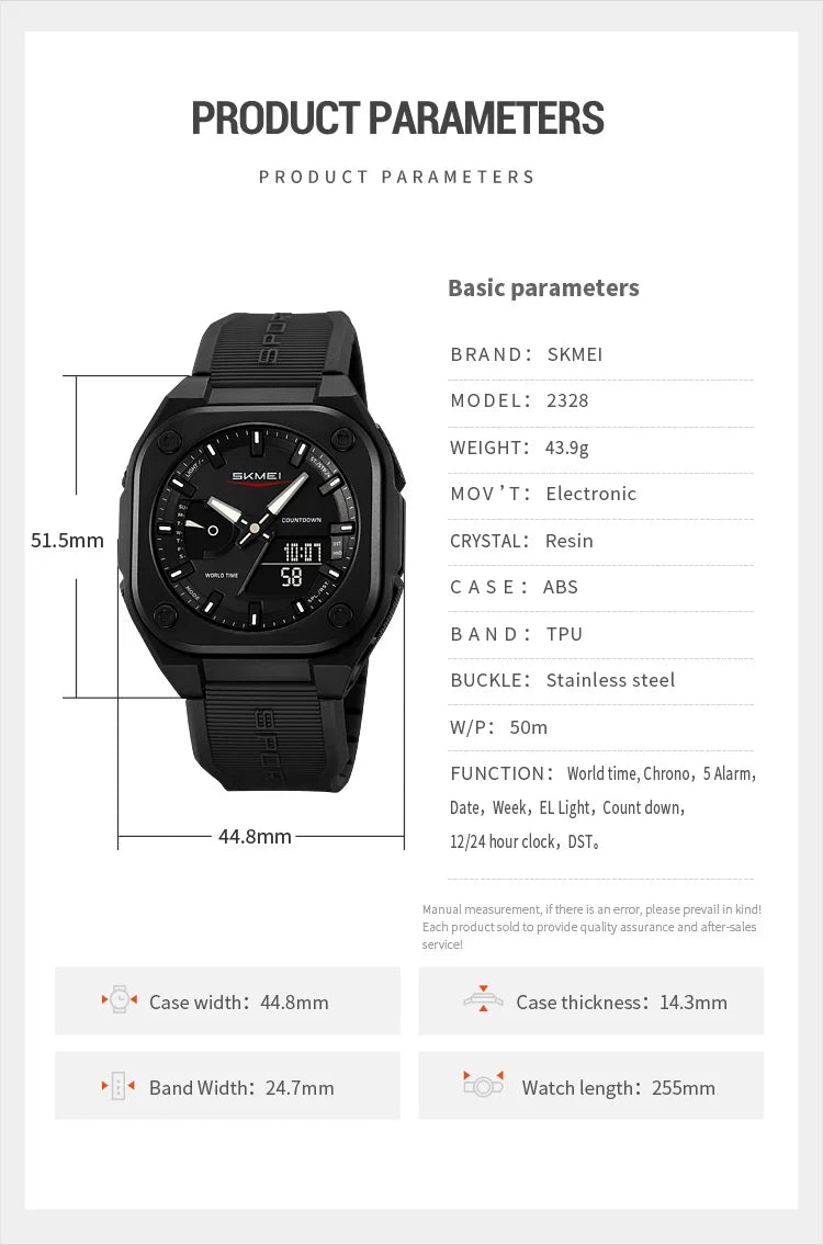 Reloj SKMEI Deportivo Digital - Electrónico Resistente al Agua para Hombre y Mujer