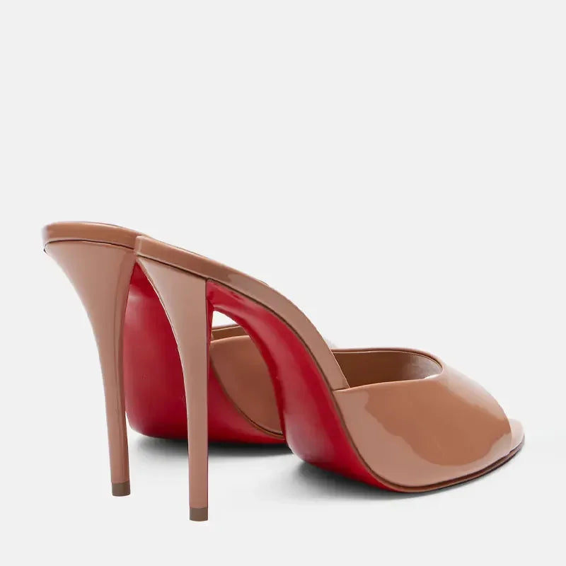 Sandalias Romanas Mujer Punta Pointed - Zapatos Tacón 10.5cm Metal Sexy Outdoor