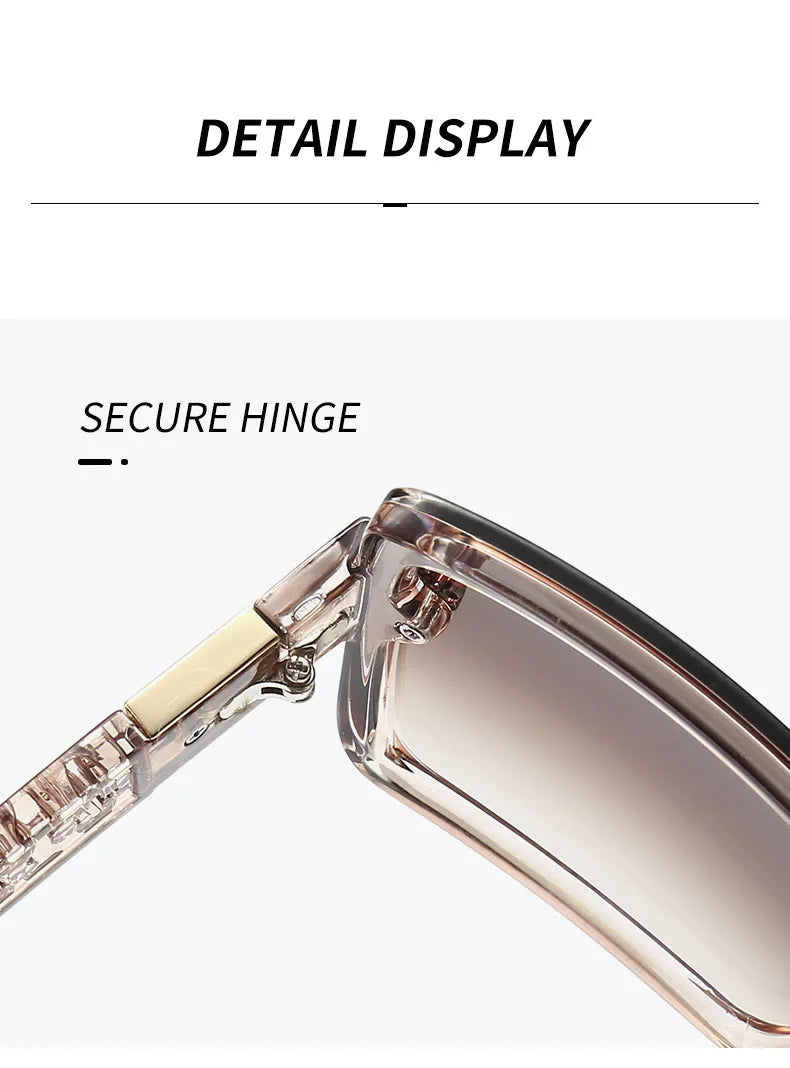 Gafas Sol Mujer Luxury 2025 - Lentes Retro Cuadradas Fashion Degradadas