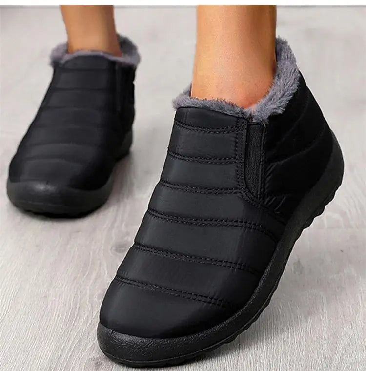 Botas Nieve Mujer Plataforma Punk - Slip On Tobillo Piel Cálidas Invierno