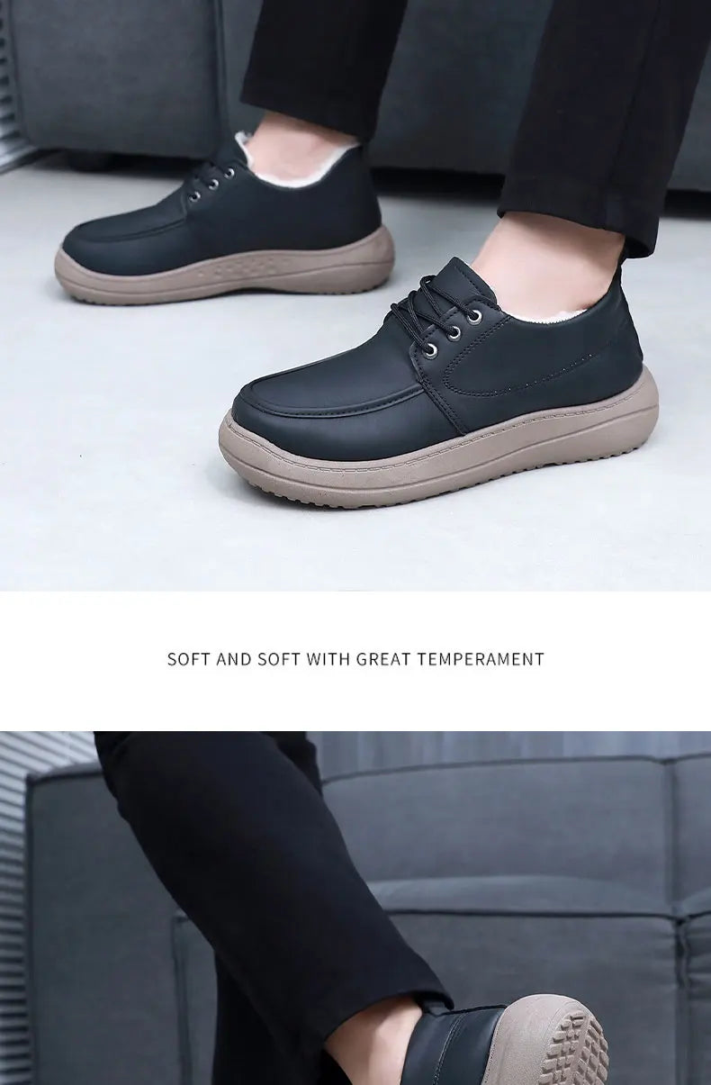 Zapatos Hombre Casual Algodón 2025 - Invierno Fashion Versátiles Cálidos Cómodos Antideslizantes Resistentes