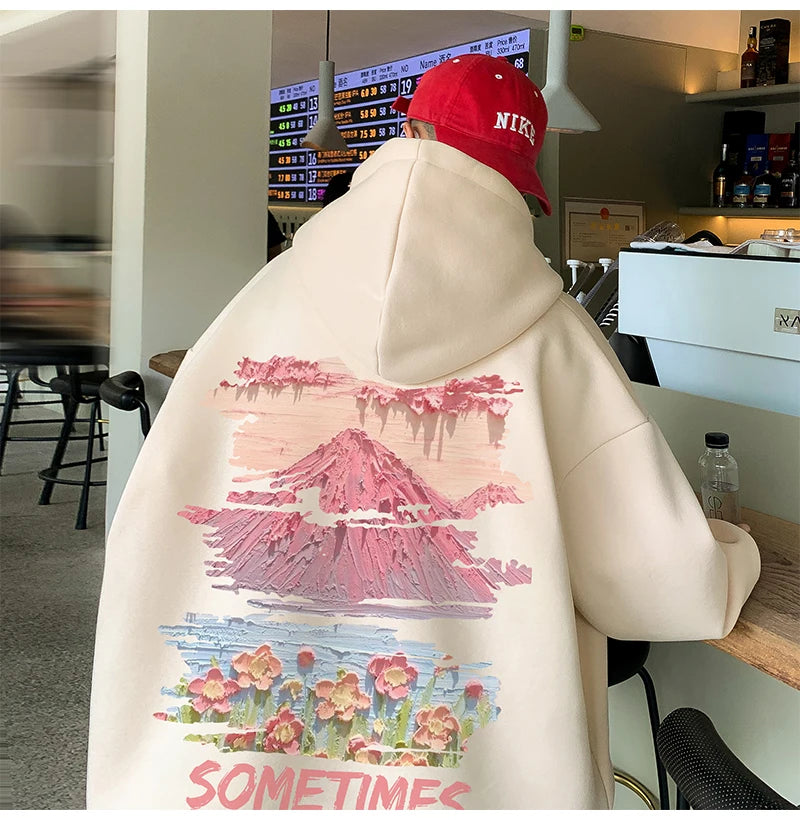 Sudadera Hombre Oversized Blanca 5XL - Hoodie Plain Casual