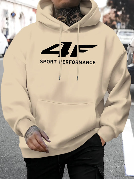 Sudadera Hombre Otoño Invierno 4F - Hoodie Urbano Estampado Casual