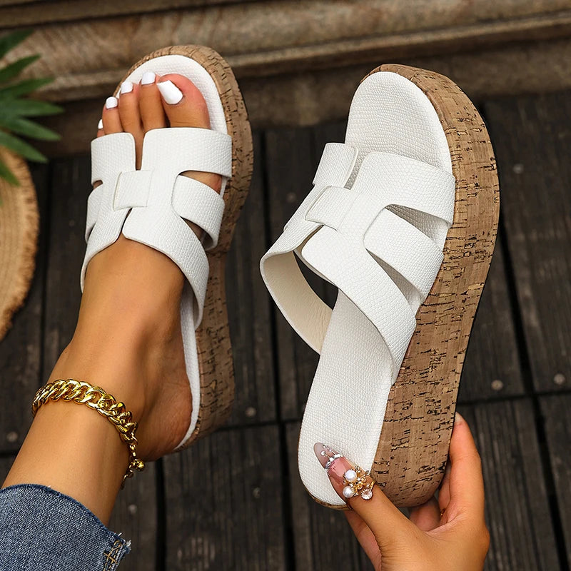 Sandalias Plataforma Mujer Verano 2025 - Cuñas Antideslizantes Playa