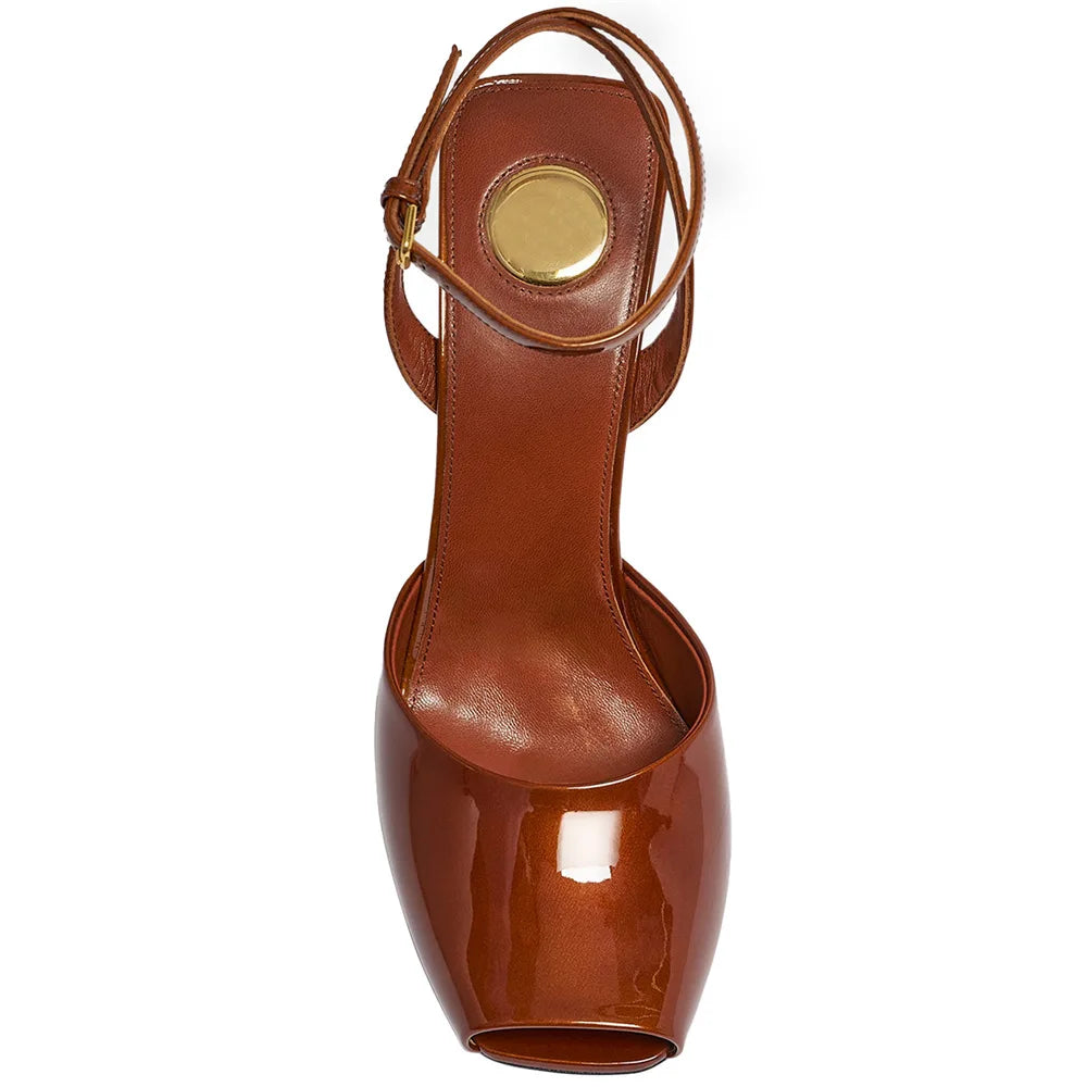 Sandalias Plataforma Mujer Satén 2025 - Zapatos Tacón Chunky Tiras Primavera