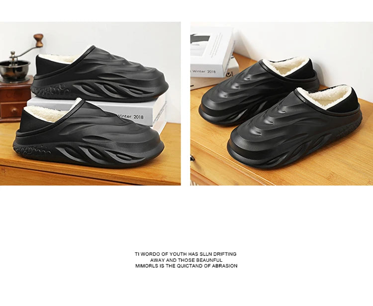 Pantuflas Casa Hombre Forro Polar - Invierno Cálidas Antideslizantes Impermeables