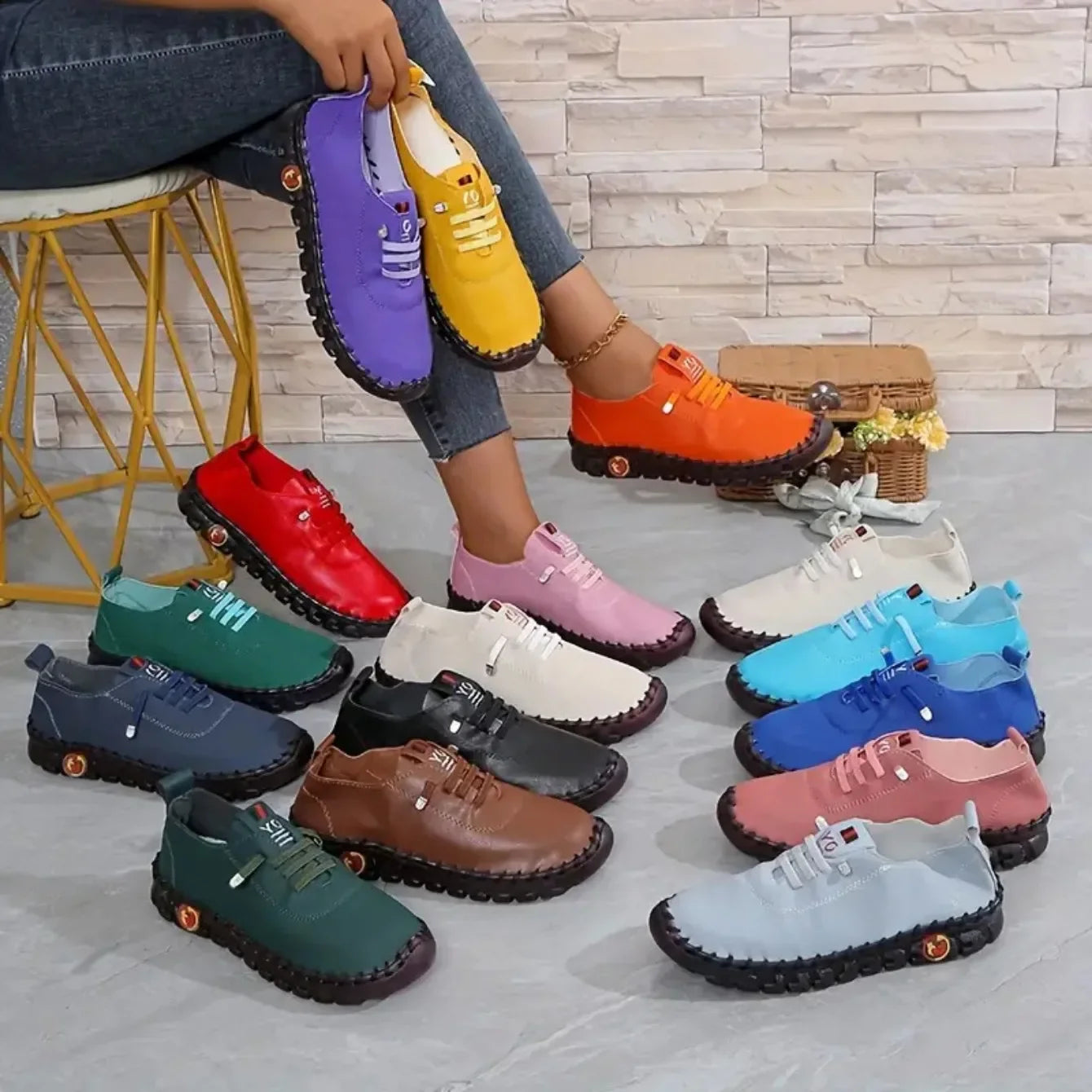 Sneakers Designer Mom Shoes Mujer - Zapatillas Suela Gruesa Outdoor Loafers