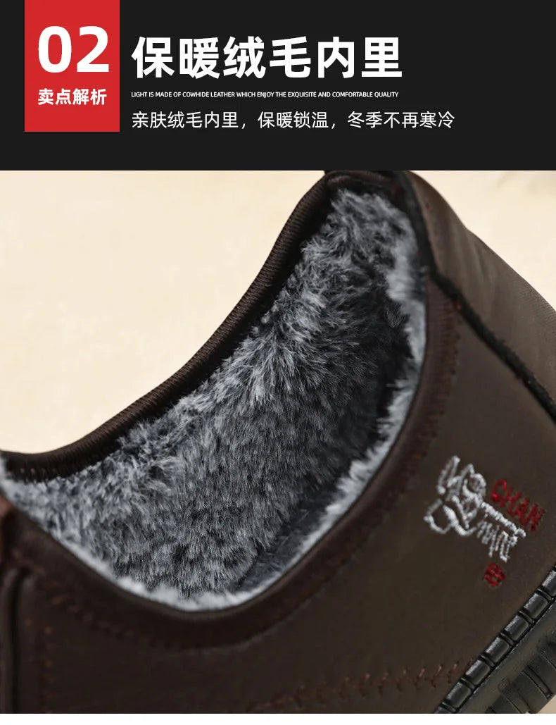 Botas Algodón Hombre Invierno 2025 - Cálidas Acolchadas Outdoor Antideslizantes Casual