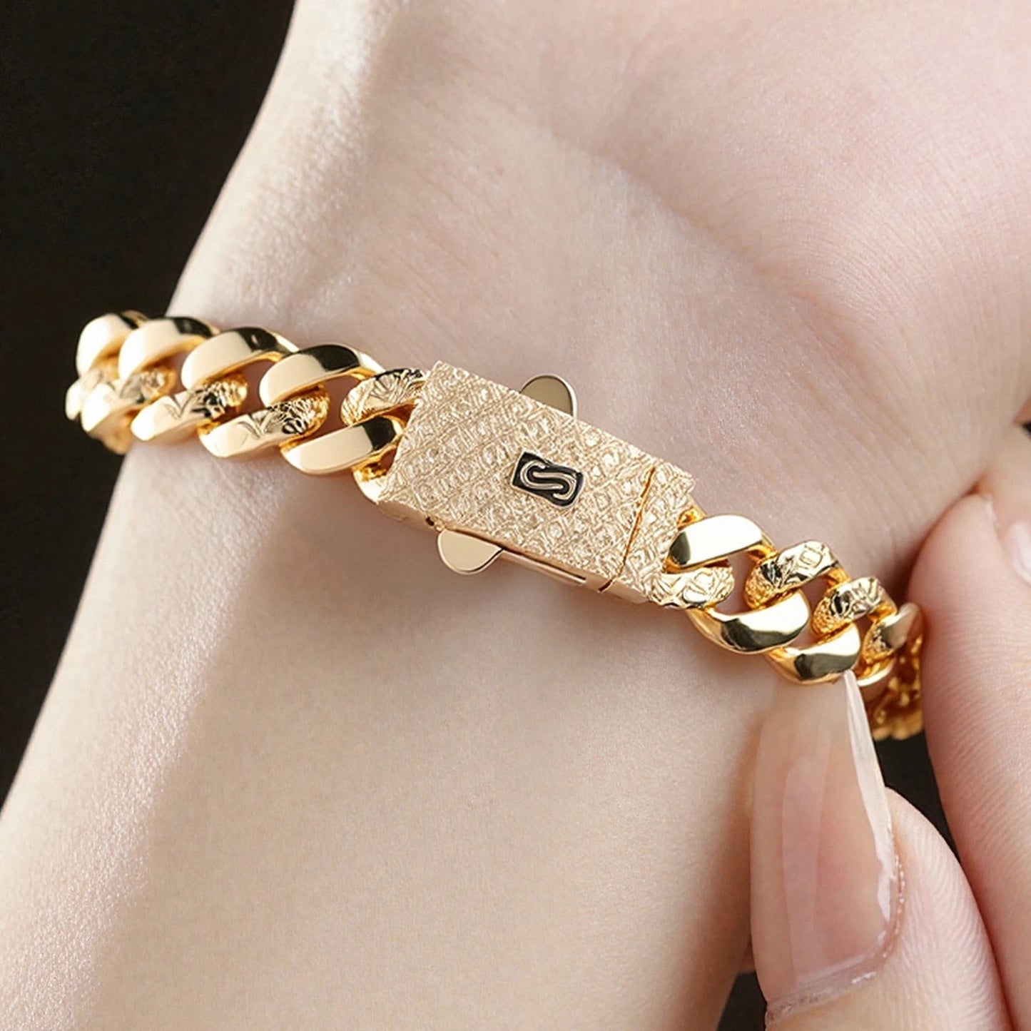Pulsera Circonita Diamantes Mujer - Chapado Oro 14K Negocios Trendy