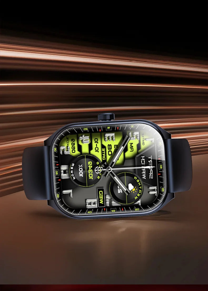 Smartwatch Hombre 2.01'' AMOLED Pantalla Curva - IP68 Bluetooth 5.3 Llamadas Asistente IA Fitness