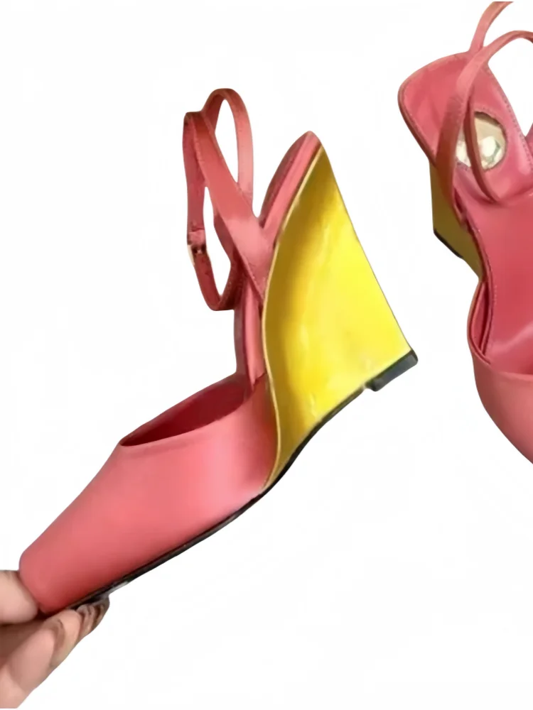 Sandalias Plataforma Mujer Satén 2025 - Zapatos Tacón Chunky Tiras Primavera