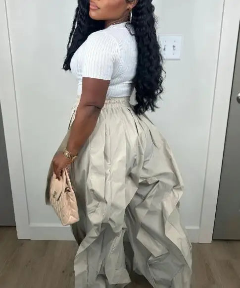 Pantalón Cargo Mujer Elegante - Pantalón Trabajo Patchwork 2025