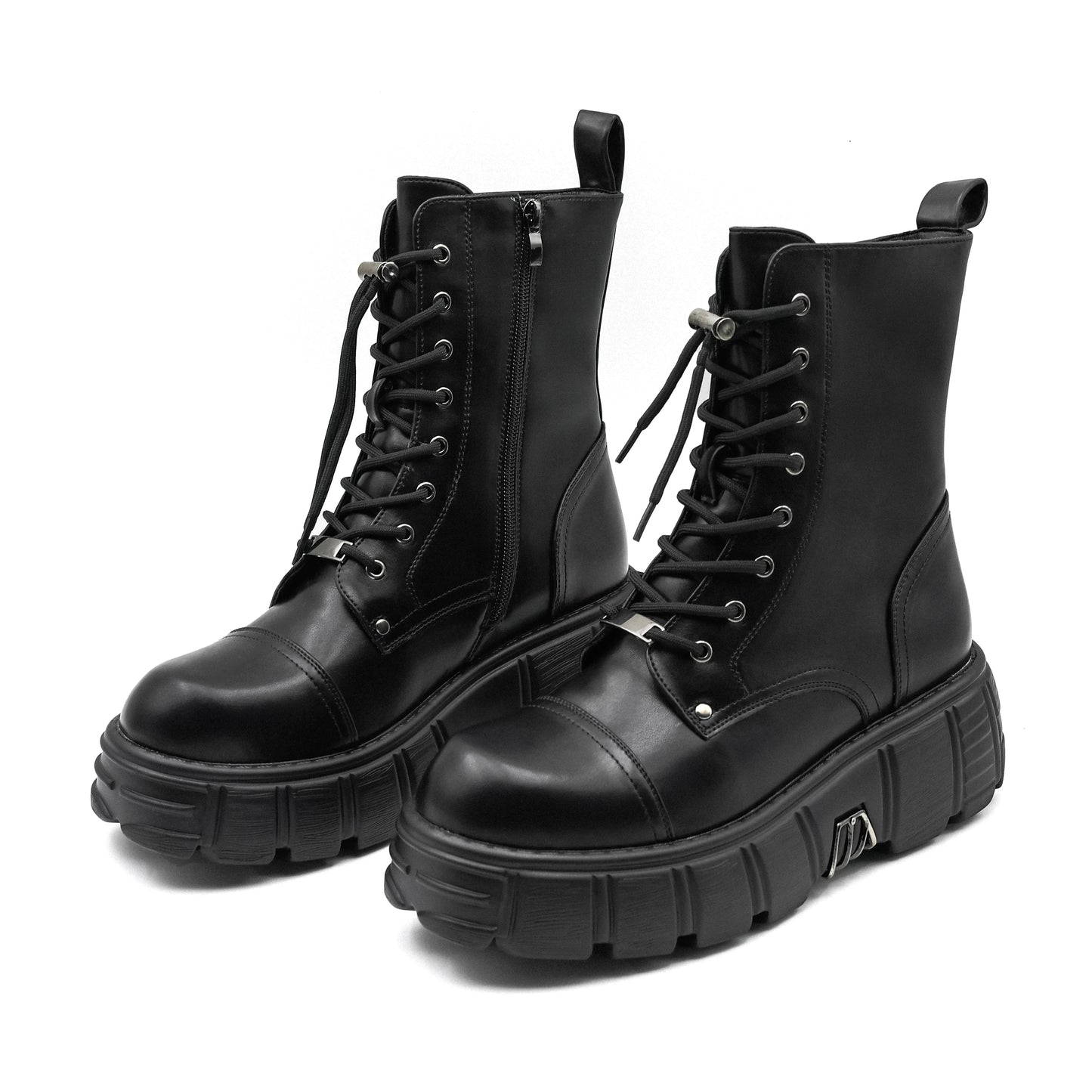 Botas Tobillo Mujer 2024 Punk Plataforma - Rock Cordones Retro Chunky