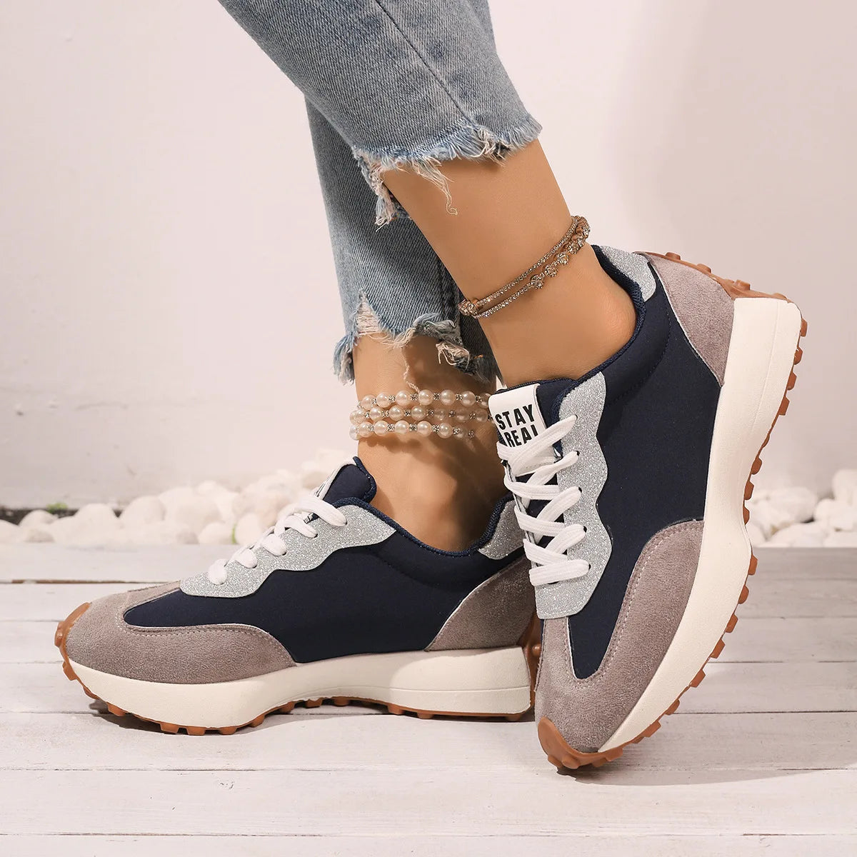 Sneakers Walking Mujer 2025 - Zapatillas Deportivas Plataforma Antideslizantes