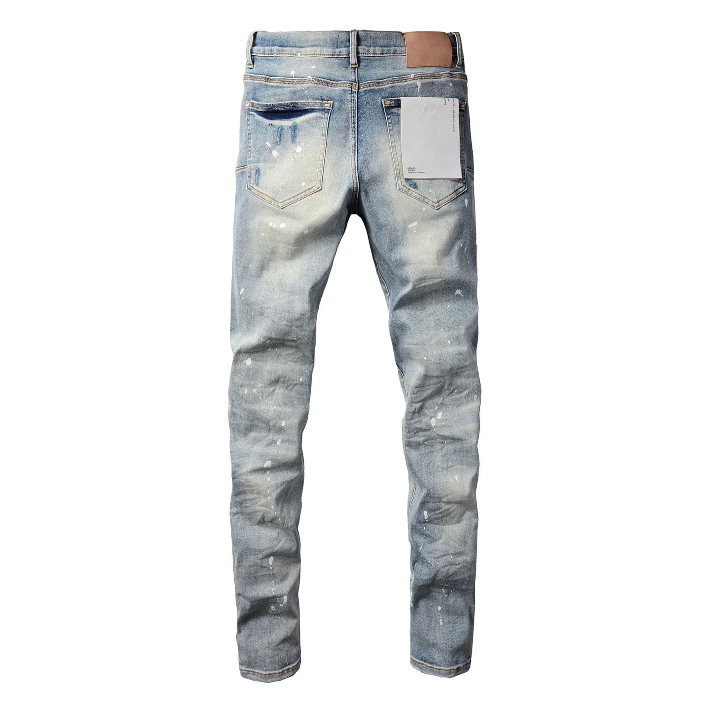 Vaqueros Hombre 2025 High Street Rotos - Jeans Skinny Desgastados Azul Cintura Baja Fashion