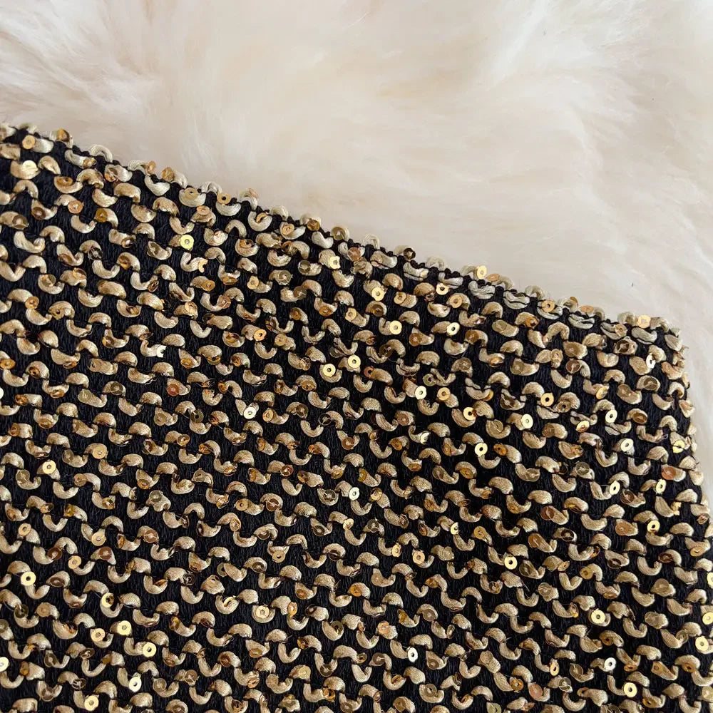 Falda Lentejuelas Mujer Oficina - Falda Elegante Formal Premium Coreana