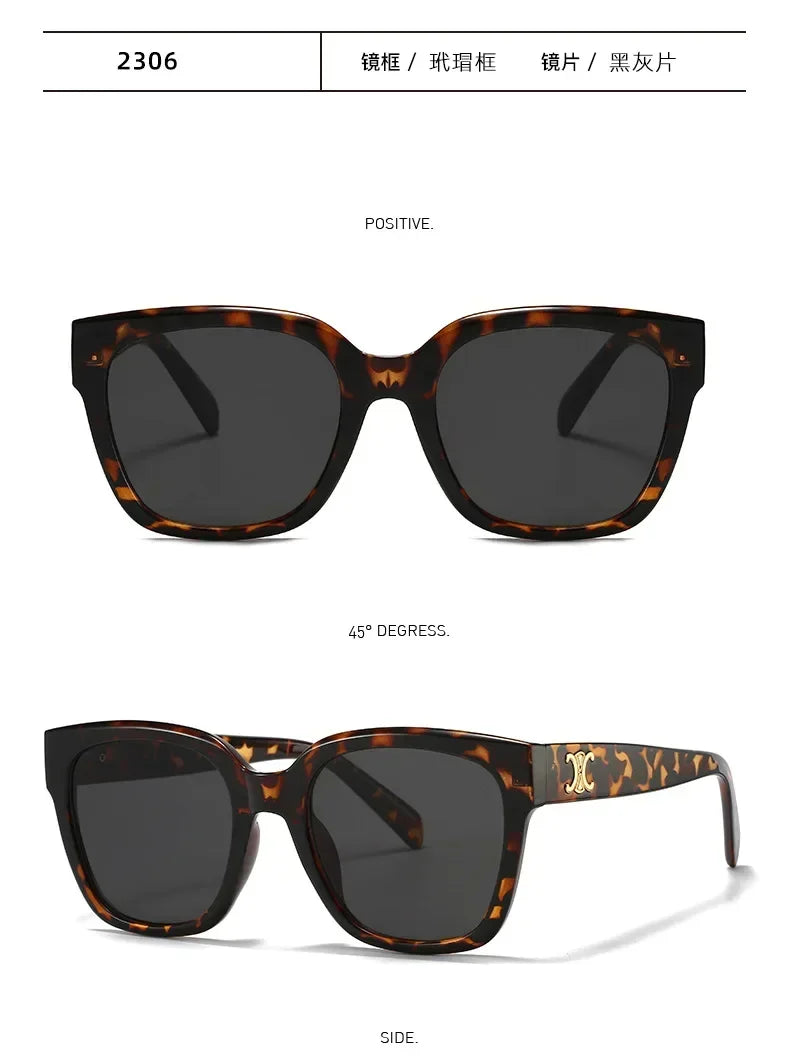 Gafas Sol Unisex Verano 2025 - Lentes Cuadradas Slim Anti UV Simples