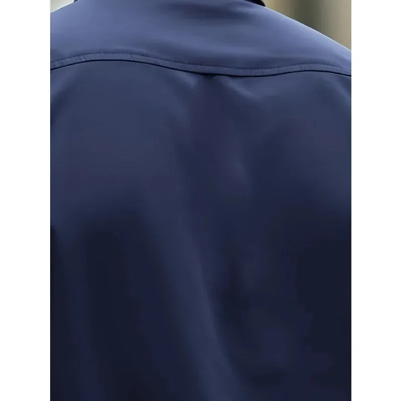 Camisa Blanca Formal Hombre Manga Larga Elástica