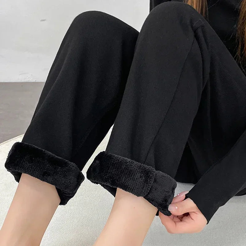 Vaqueros Mujer Forro Polar Invierno - Jeans Térmicos Cintura Alta