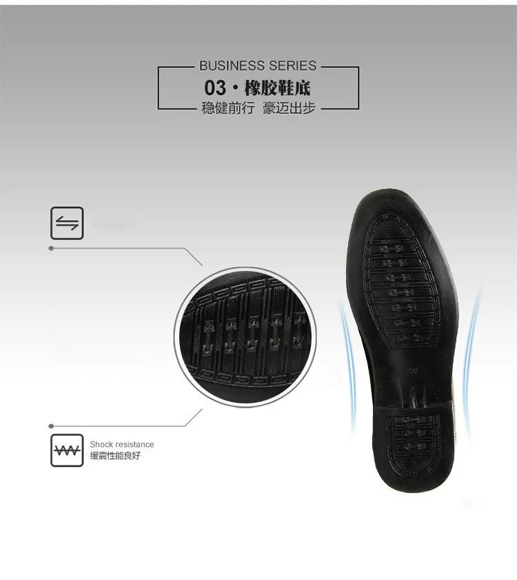 Zapatos Formales Hombre Cuero Slip-On - Business Oficina Boda Transpirables Planos