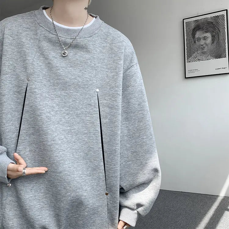 Sudadera Hombre Otoño Invierno - Hoodie Cuello Redondo Casual Outdoor