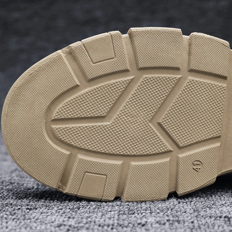 Botas Hombre Altas Plataforma - Casual Antideslizantes Cómodas Senderismo Outdoor Trabajo Cordones Tobillo