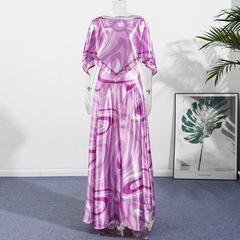 Conjunto Mujer Bohemia - Camisa Falda Larga Vintage Irregular