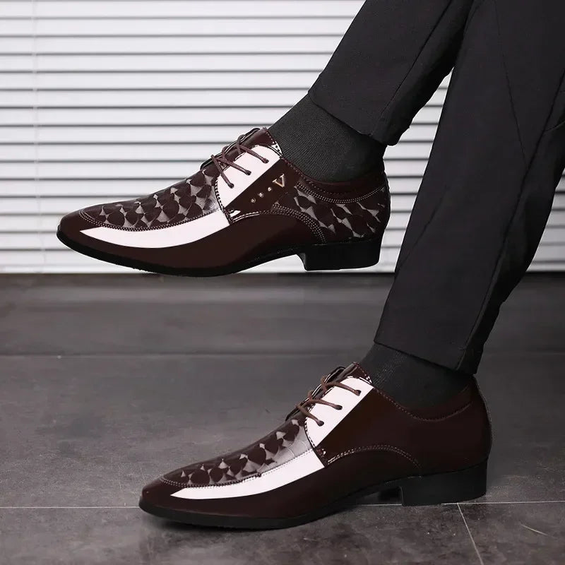 Zapatos Hombre Cuero Business 2025 - Mocasines Elegantes Boda Vestir Formales