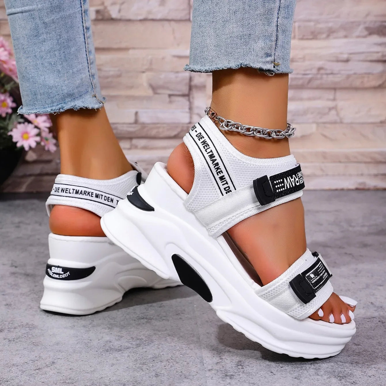 Sandalias Cuña Plataforma Mujer 2025 - Zapatos Playa Deportivos Aumenta Altura