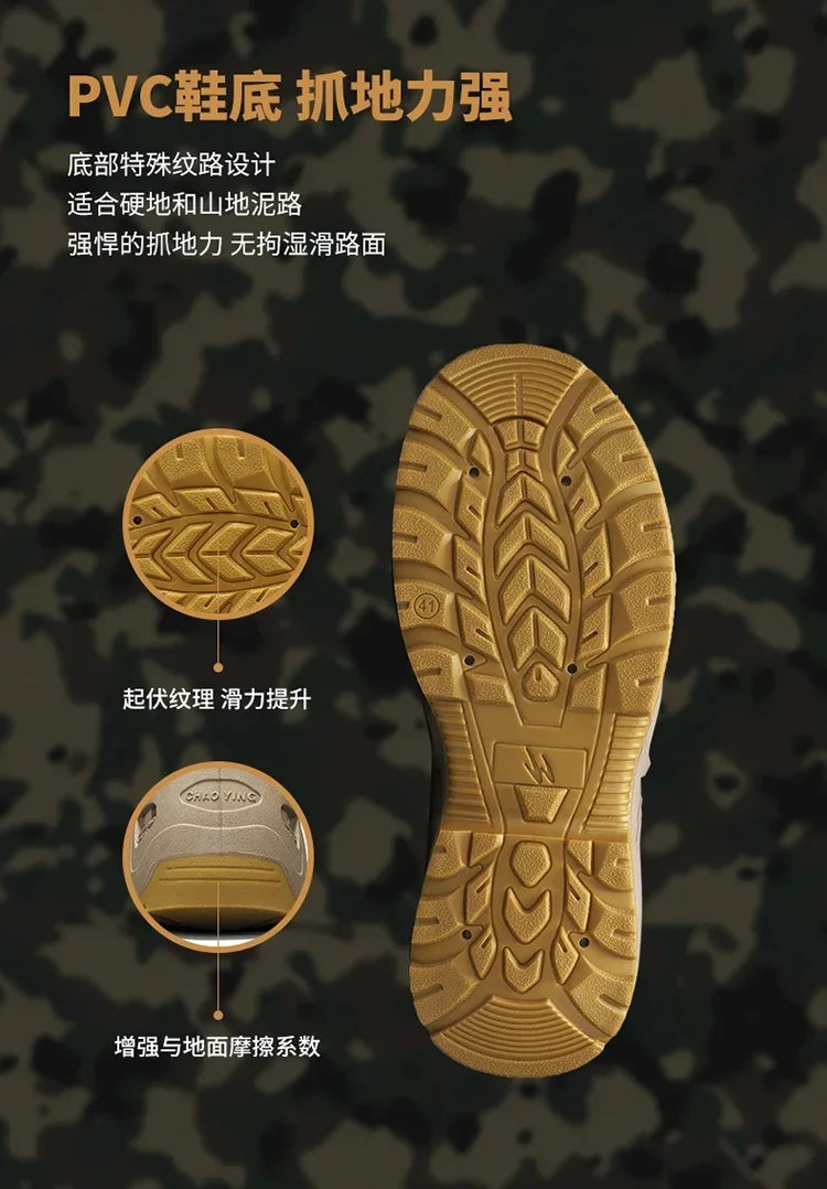Botas Hombre Entrenamiento 2025 - High-Top Outdoor Antideslizantes Casual Platform Sneakers Designer Desert Camuflaje Tactical