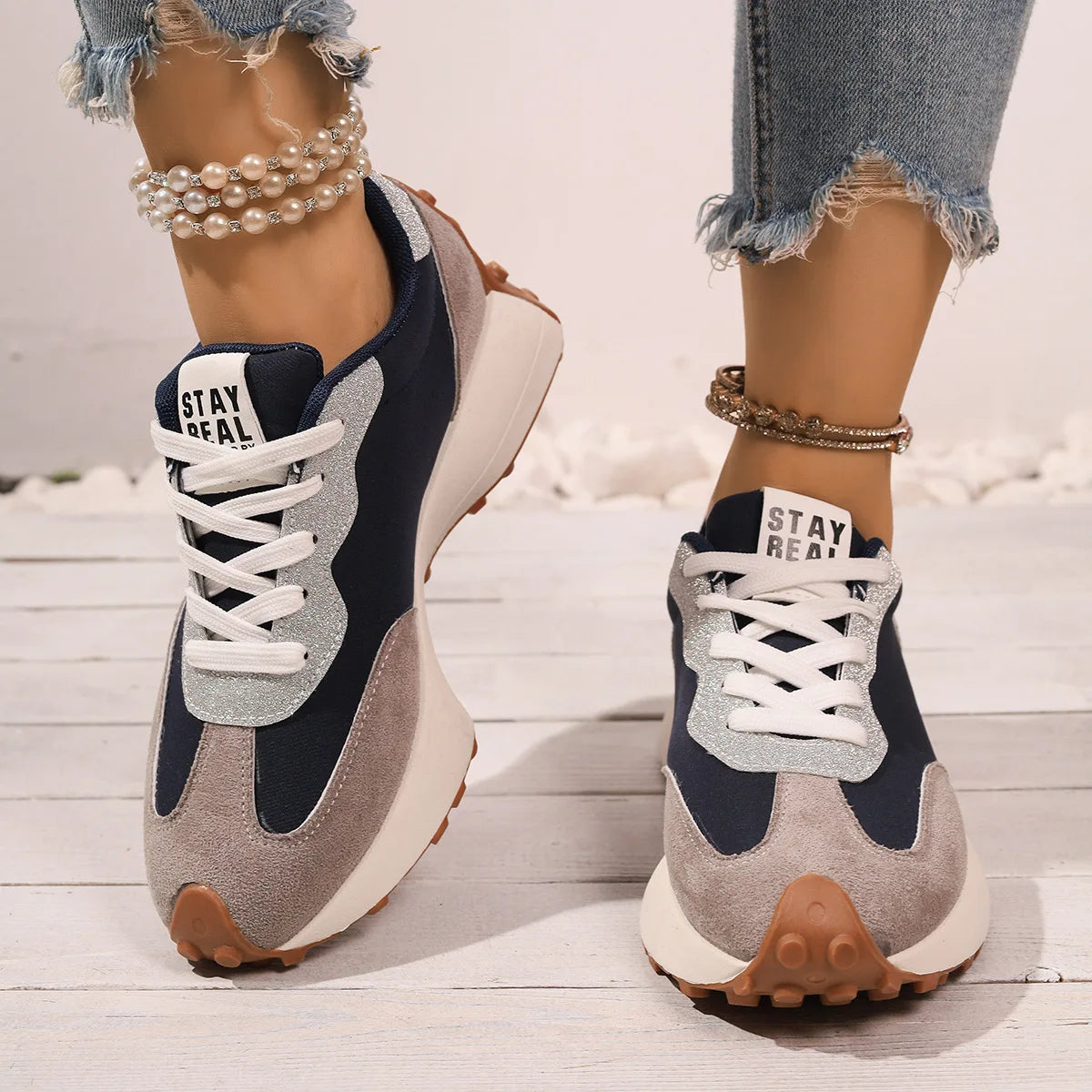 Sneakers Walking Mujer 2025 - Zapatillas Deportivas Plataforma Antideslizantes