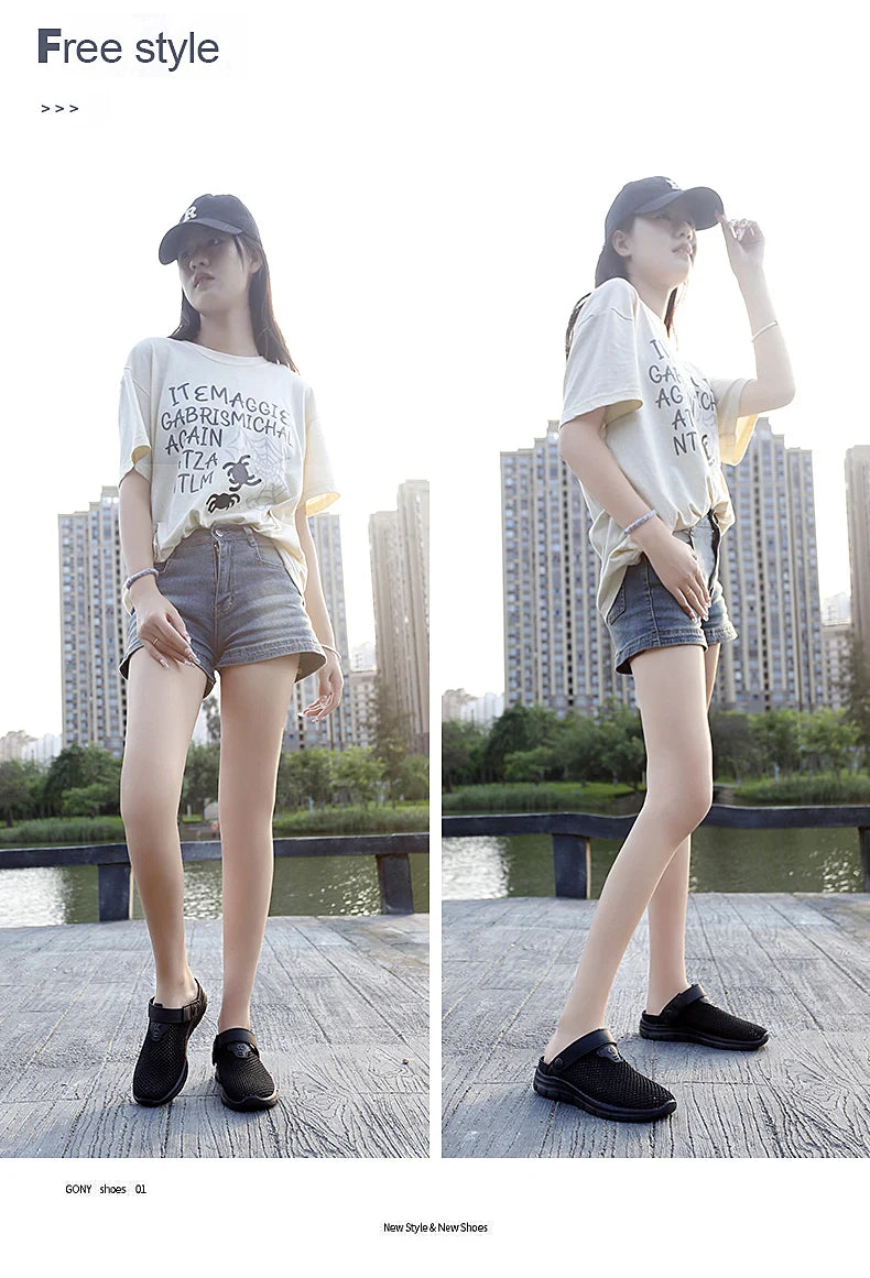 Sandalias Playa Mujer Transpirables - Zuecos Jardín Aqua Trekking Talla Grande