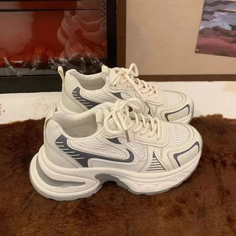 Sneakers Fashion Mujer 2025 - Zapatillas Running Luxury Plataforma Transpirables