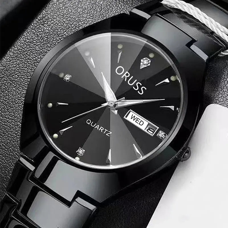 Reloj ORUSS para Pareja - Cuarzo Luxury Acero Inoxidable Resistente al Agua
