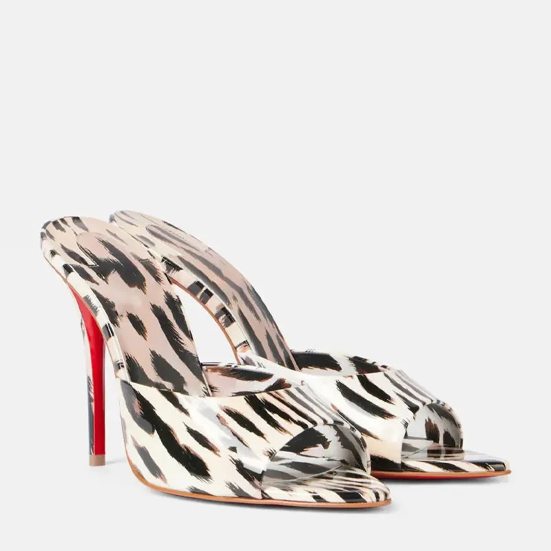 Sandalias Romanas Mujer Punta Pointed - Zapatos Tacón 10.5cm Metal Sexy Outdoor