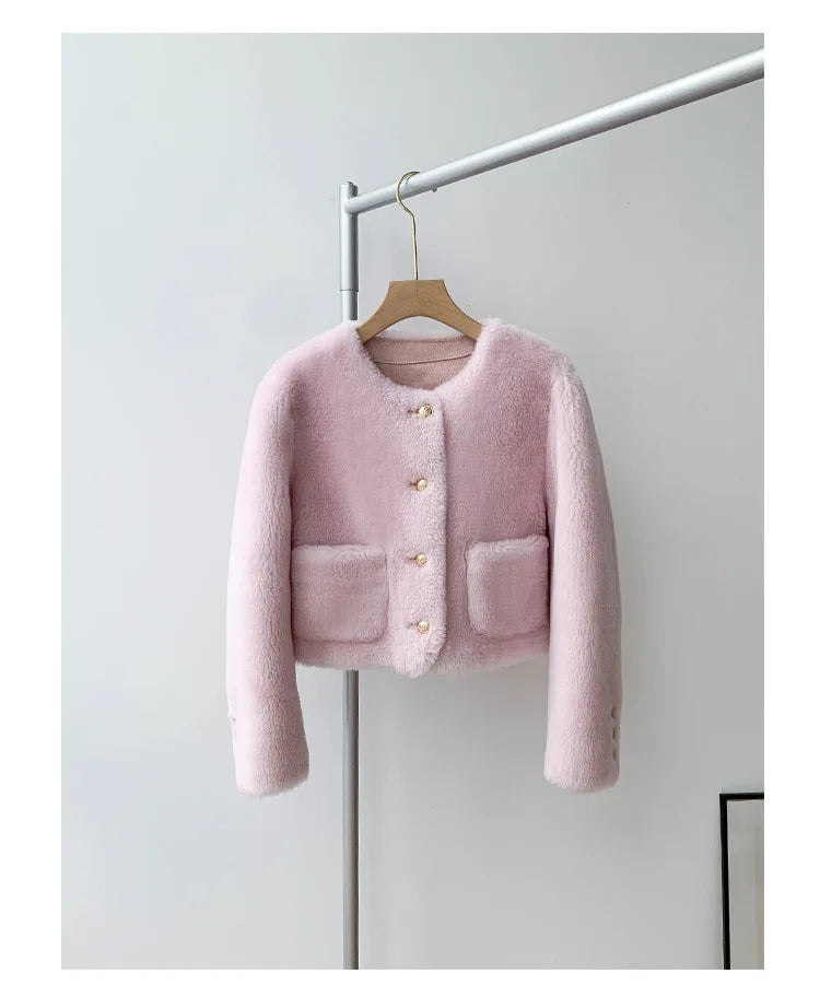 Chaqueta Piel Oveja Mujer Genuina - Chaqueta Shearling Cordero Invierno