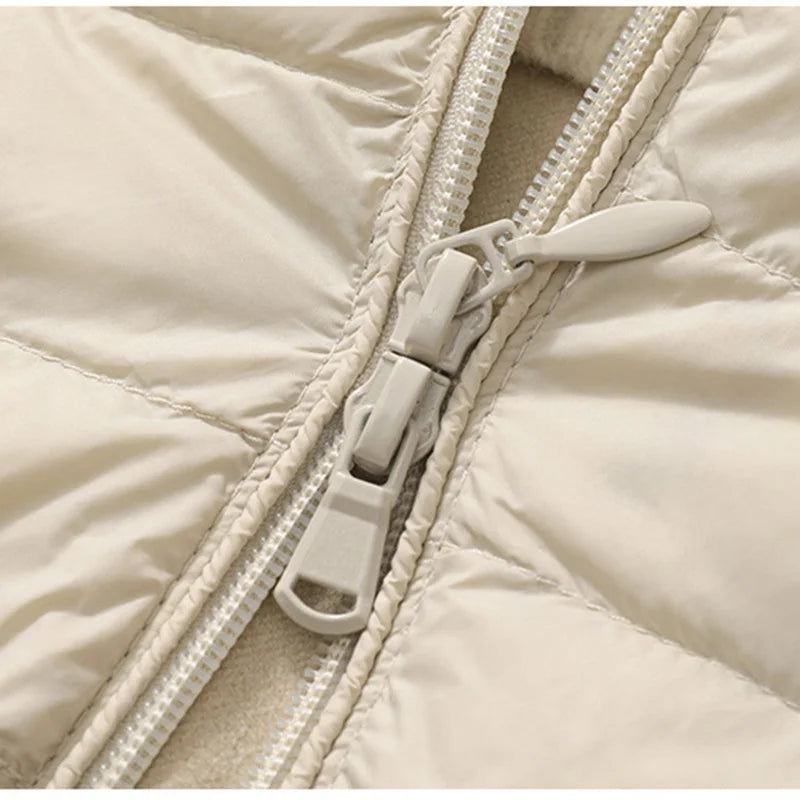 Chaleco Mujer Plumas Pato Ligero - Chaqueta Larga Capucha Slim Otoño