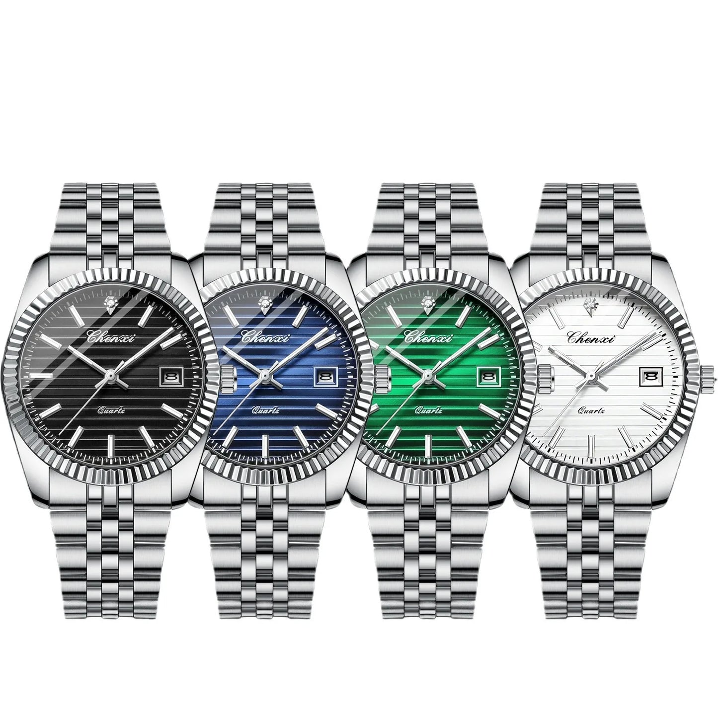 Reloj CHENXI 004D Hombre - Cuarzo Resistente al Agua con Calendario Luminoso